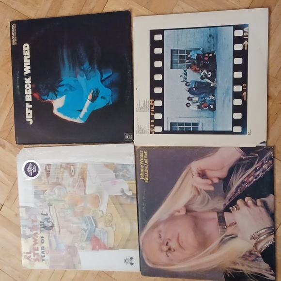 Johnny Rivers, Jeff Beck, Jonny Winter, AL Stewart 1970's music Lp's vin… - Picture 1 of 9